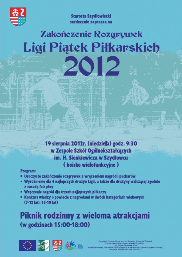 Plakat Zakończenie Rozgrywek Ligi Piątek Piłkarskich 2012 [600x848]