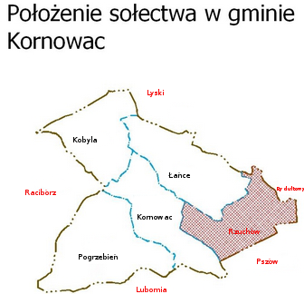 Mapa Położenia sołectwa w gminie Kornowac [336x324]
