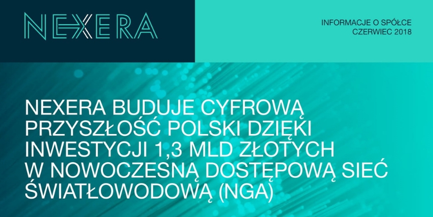 Informacja firmy nexera o budowie światłowodu