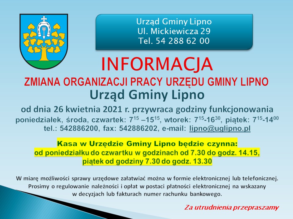 Na niebieskim tle informacja o treści zgodnej z artykułem.