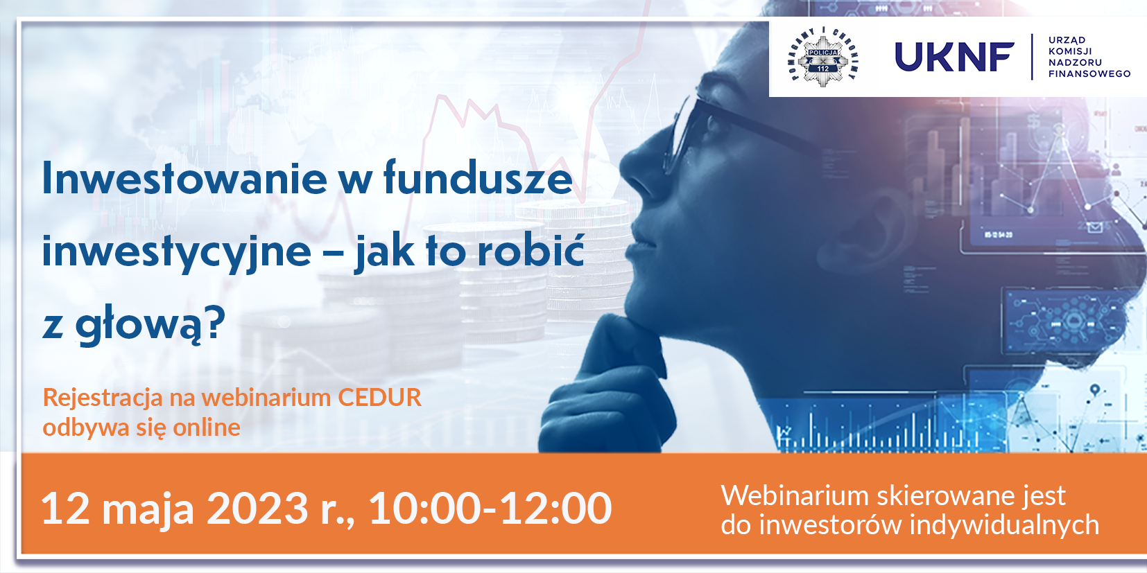 Grafika - UKNF - webinarium CEDUR dla inwestorów indywidualnych 12-05-2023