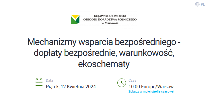 Logotyp szkolenia Ekoschematy zródło: https://kpodr.clickmeeting.com/mechanizmy-wsparcia-bezposredniego-doplaty-bezposrednie-warunkowosc-ekoschematy/register