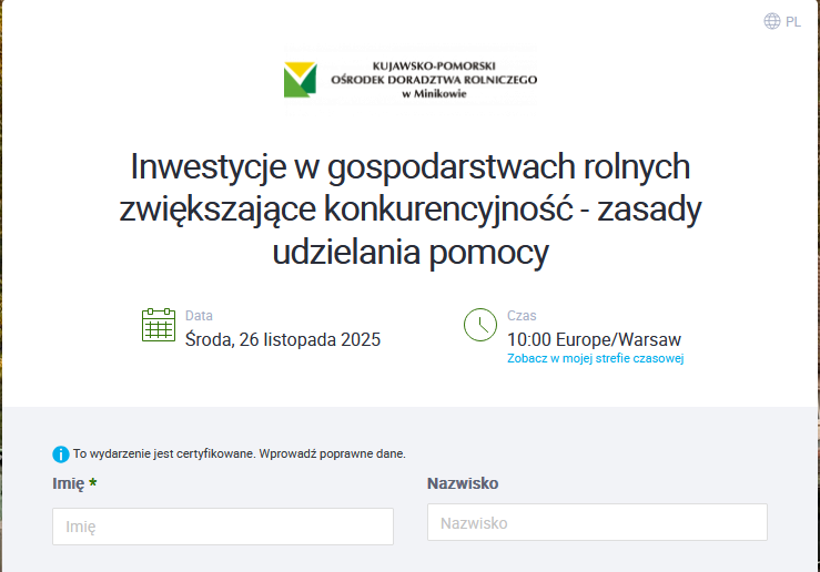 Infografika odnośnie szkolenia dla rolników 