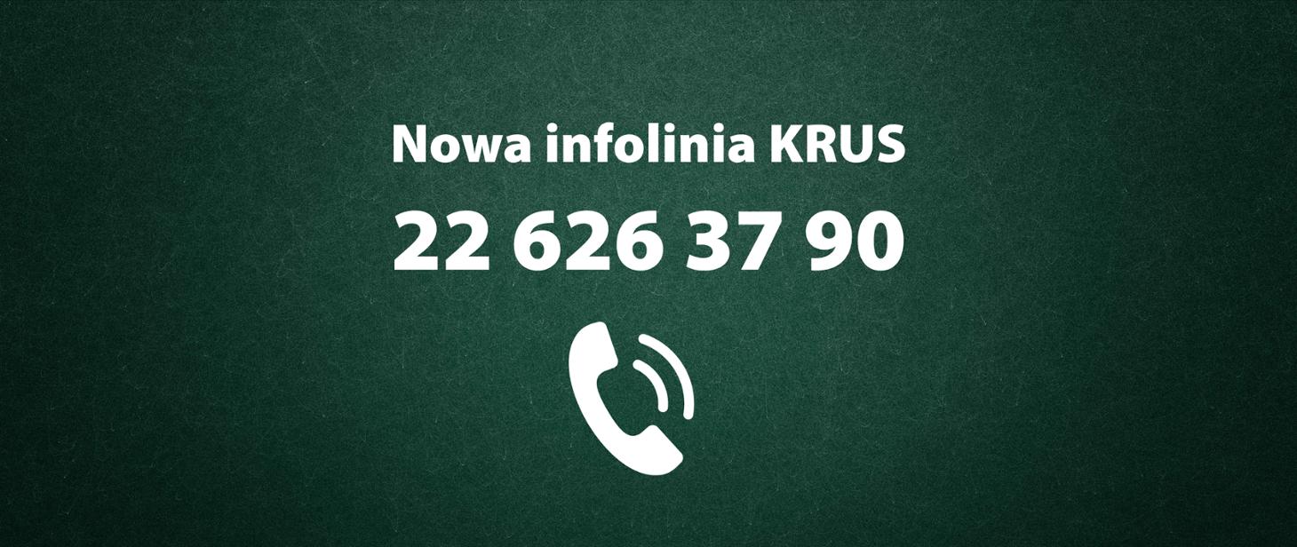 Grafika z numerem telefonu - Infolinia KRUS