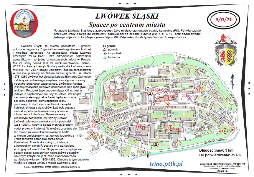 Mapa TRIno - Spacer po Lwówku Śląskim