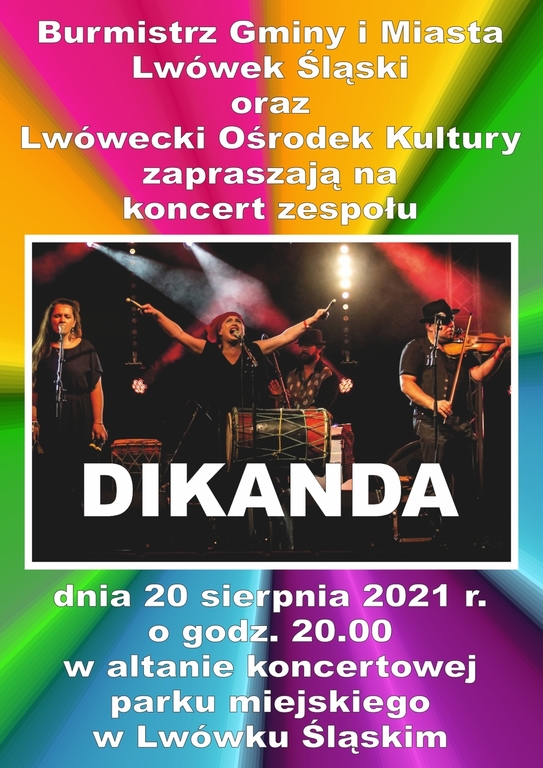 Koncert zespołu Dikanda - Park Miejski 20.08.2021
