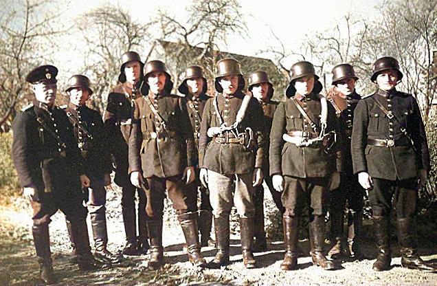 Przedwojenna straż pożarna w Gaszowie, lata 30. XX w (ze zb. Karlheinza Arnau)