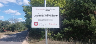 Przebudowa drogi gminnej w miejscowościach Wólka Lubielska - Nowy Lubiel, odcinek o dł. 1550mb