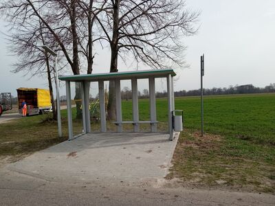 Dostawa i montaż wiat przystankowych w miejscowościach: Józefowo, Gołystok, Dąbrowa, Komorowo, Wiel