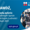 Po lewej stronie grafiki jest napis: sprawdź, jakie będą pytania w Narodowym Spisie Powszechnym Ludno