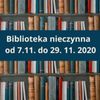 od 7.11. do 29. 11. 2020 r., Gminna Biblioteka Publiczna w Warlubiu będzie całkowite zamknięta dla c