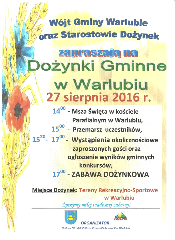 PLAKAT DOŻYNKI GMINNE 2016 (link otworzy duże zdjęcie)