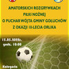 Plakat - turniej z okazji 10 lat funkcjonowania boiska ORLIK w Gołuchowie