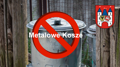 Grafika - metalowy kosz na śmieci
