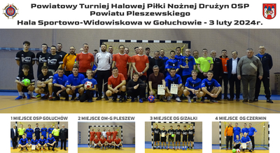 Powiatowy Turniej Halowej Piłki Nożnej Drużyn OSP Powiatu Pleszewskiego