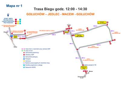 Mapa nr 1 - trasa biegu