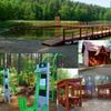 Siłownia wzdłuż ścieżki nad jeziorem Środkowym w Gostycynie