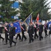 Przemarsz do kościoła parafialnego na Mszę Świętą.