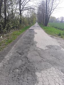 Droga Grodzisk-Salomejka-Michałów-Teresin przed remontem