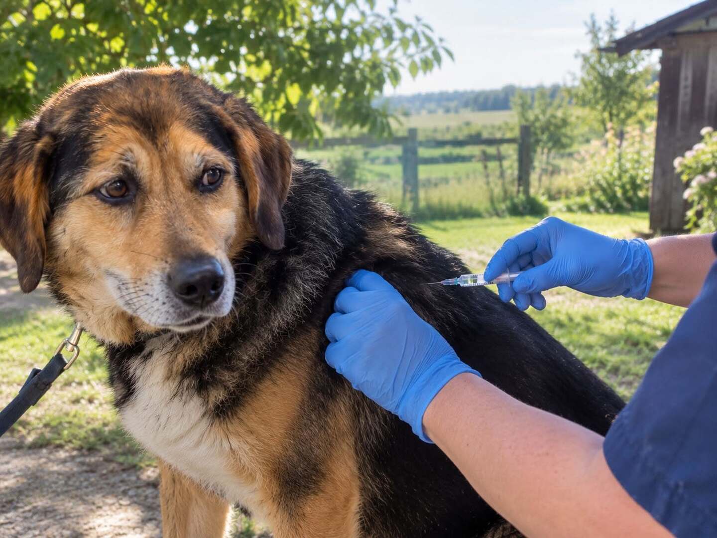 Szczepienie psów przeciwko wściekliźnie w Kołacinku