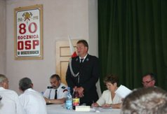 Wystąpienie nowowybranego prezesa Gminnego ZOSP Sławomira Błaszc
