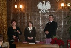 1. Wójt Gminy Wodzierady Bożena Płonek, Przewodniczący Rady Gmin