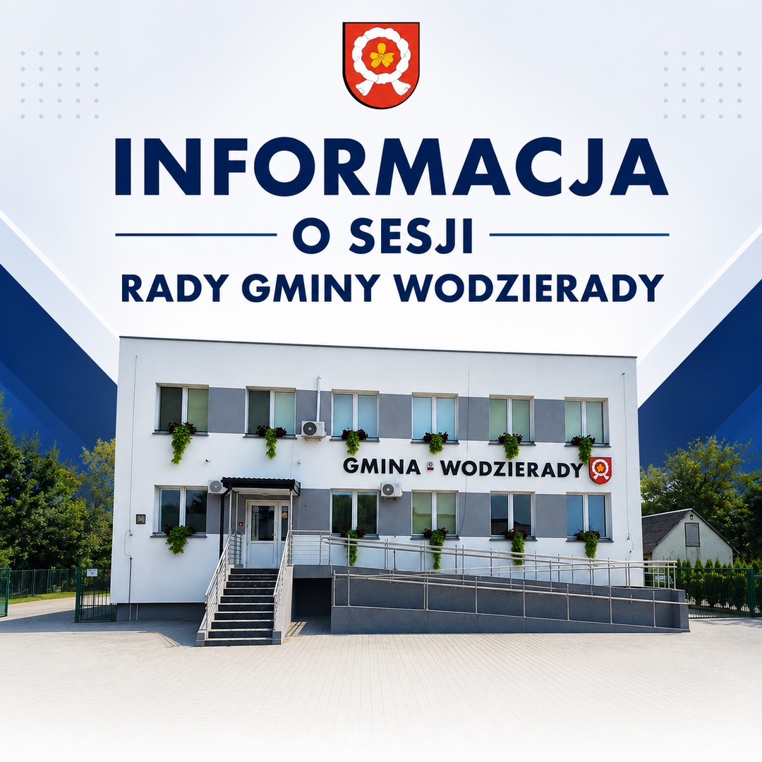 XXVI sesja Rady Gminy Wodzierady – 9 września 2026 r. o 8:00