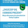 Plakat zaszczep się i odbierz prezent