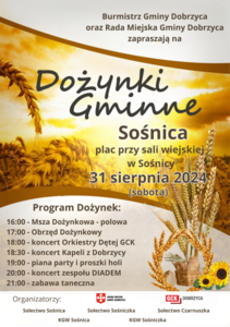 Plakat promujący Dożynki Gminne (link otworzy duże zdjęcie)