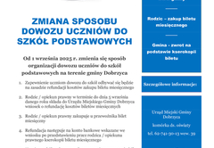 Zmiana sposobu organizacji dowozu uczniów do szkół i przedszkoli na terenie Gminy Dobrzyca