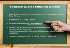 Stypendium dla uczniów o charakterze socjalnym