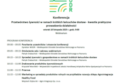 WODR Bezpłatna konferencja Przetwórstwo żywności w ramach krótkich łańcuchów dostaw