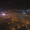 miasto Wleń nocą