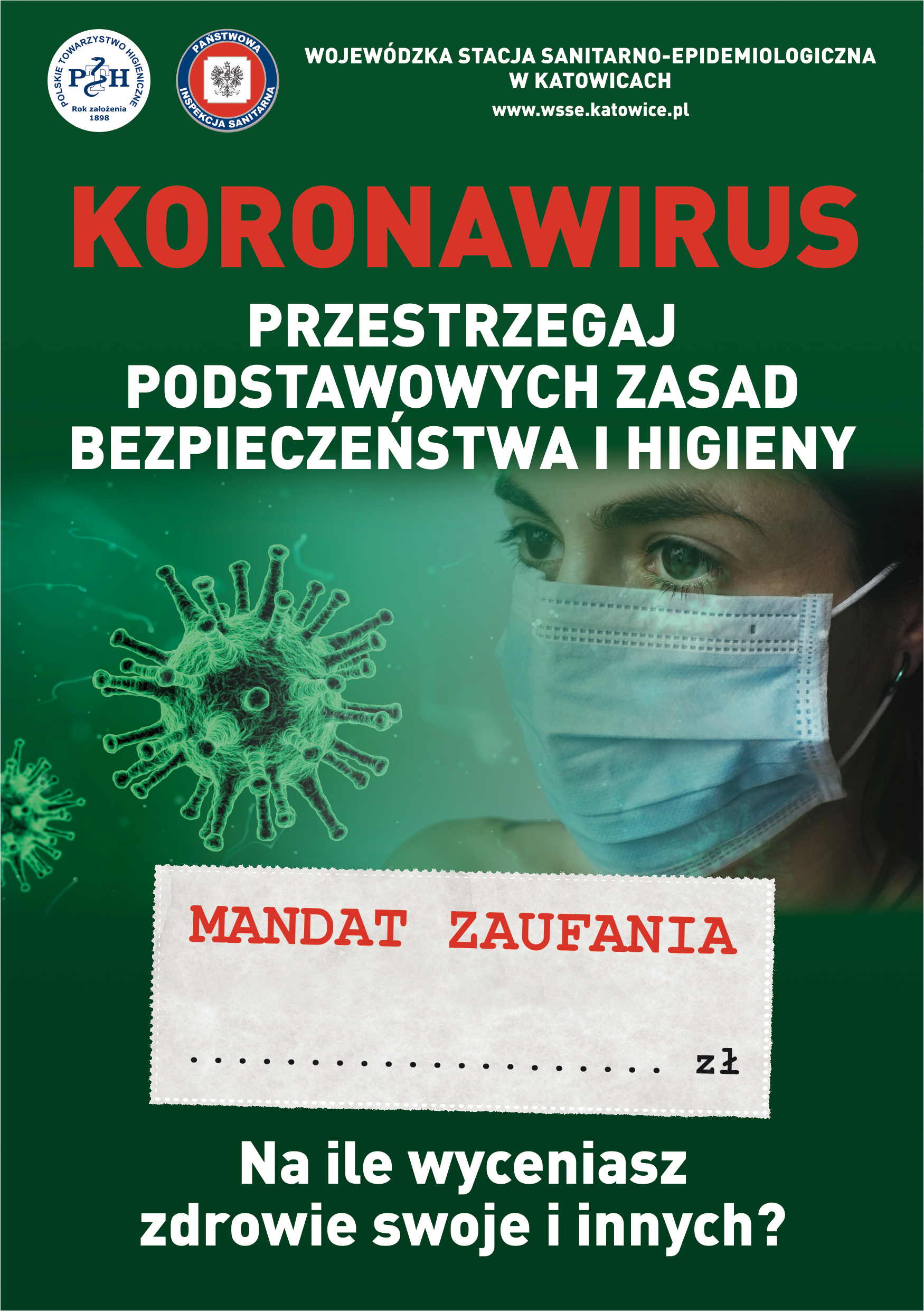 Koronawirus przestrzeganie podstawowych zasad bezpieczeństwa i higieny