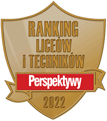Logo rankingu liceów i techników portalu Perspektywy 2022 (link otworzy duże zdjęcie)