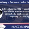 Tablica informująca o zmianach w ustawie Prawo o ruchu drogowym. (link otworzy duże zdjęcie)