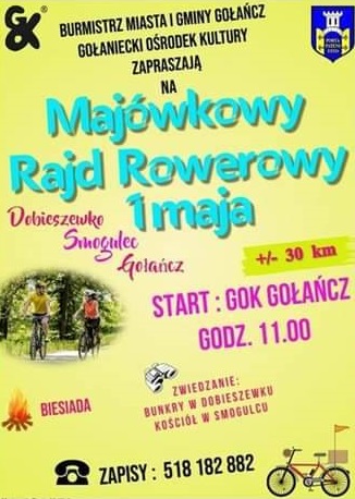 Majówkowy Rajd Rowerowy - plakat