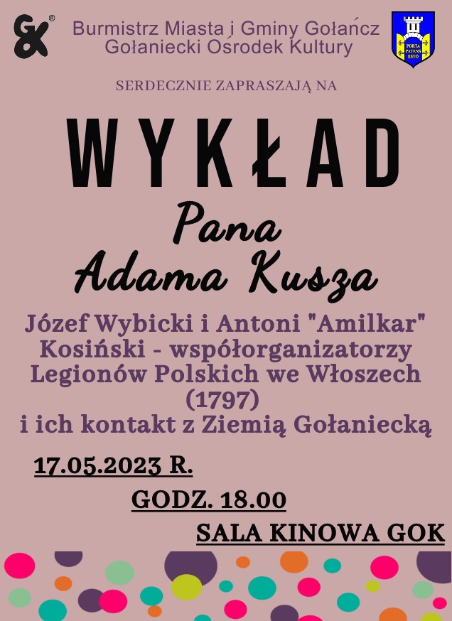 Plakat informujący o wykładzie