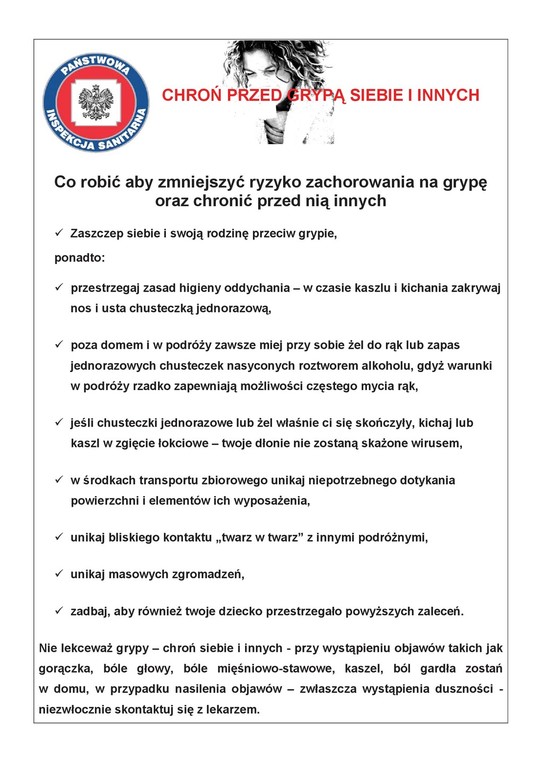 Ulotka o grypie (link otworzy duże zdjęcie)