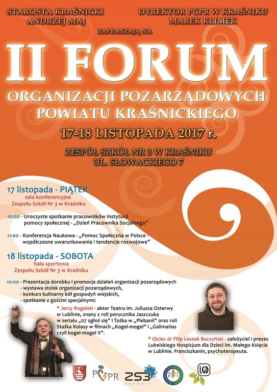 Plakat - II forum organizacji pozarządowych (link otworzy duże zdjęcie)