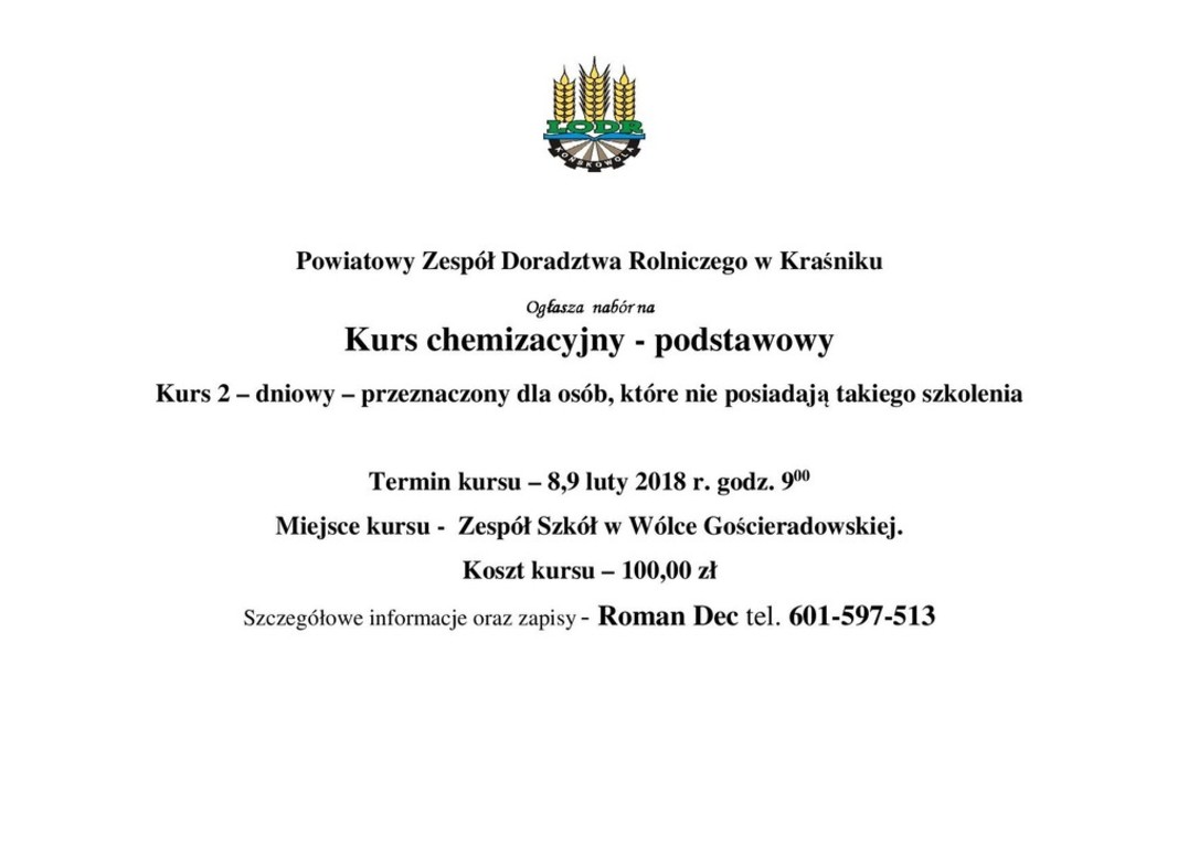 Kurs chemizacyjny - podstawowy (link otworzy duże zdjęcie)