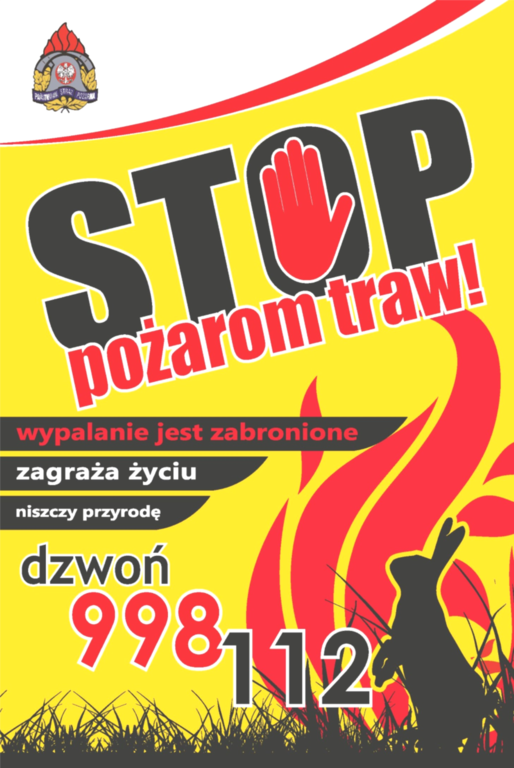 Plakat - Stop pożarom traw (link otworzy duże zdjęcie)