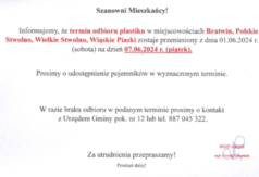 Informacja - termin odbioru plastiku (link otworzy duże zdjęcie)
