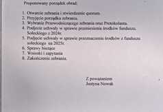 Informacja - zebranie wiejskie w Grupie Osiedle (link otworzy duże zdjęcie)