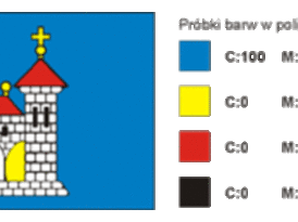 Flaga z opisem kolorystyki w systemie CMYK