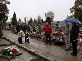 Burmistrz Żnina, delegacja Urzędu Miejskiego oraz Wicekonsul Konsulatu Generalnego Federacji Rosyjsk