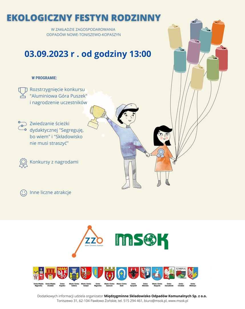 Plakat na Ekologiczny Festyn Rodzinny (link otworzy duże zdjęcie)
