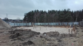 wykop pod fundamenty żłobka 13.03.2018r