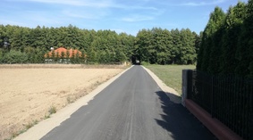 widok drogi po zakończeniu inwestycji