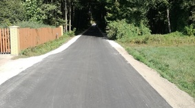 widok drogi po zakończeniu inwestycji